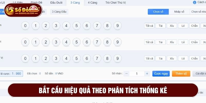 Bắt cầu xổ số Sodo qua phân tích thống kê