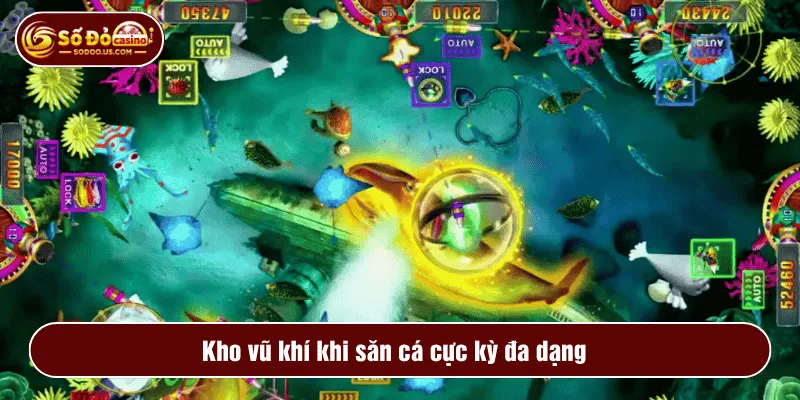 Kho vũ khí khi săn cá cực kỳ đa dạng