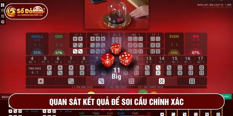 Quan sát kết quả để soi cầu chính xác khi chơi sicbo