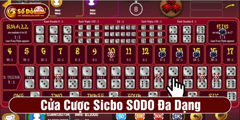 Lựa chọn đầu tư kiếm lời với đa dạng cửa cược sicbo SODO